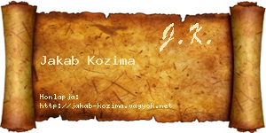 Jakab Kozima névjegykártya